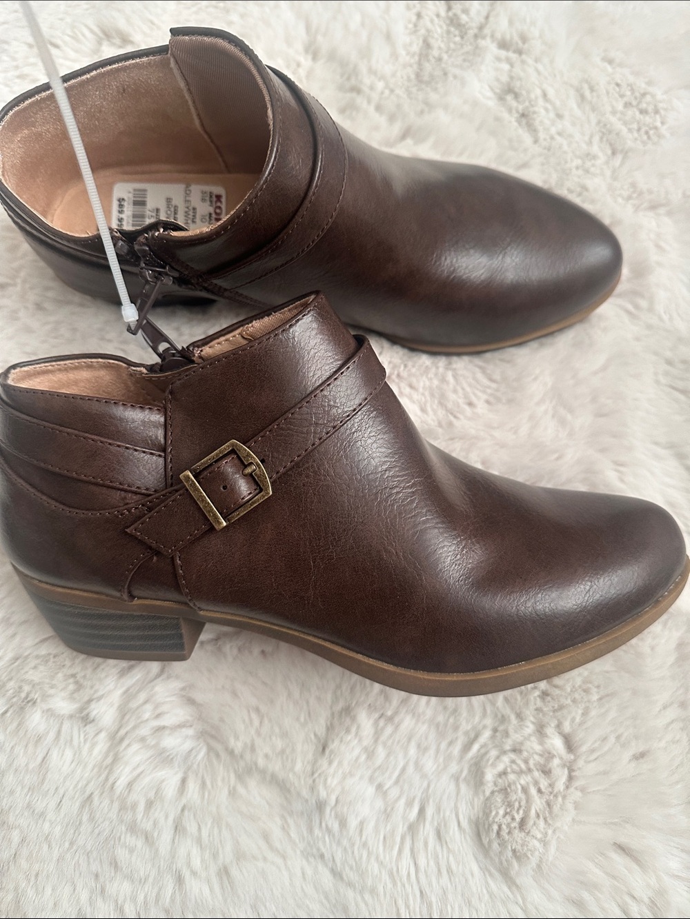Women's Brown Leather Ankle Boots 7.5